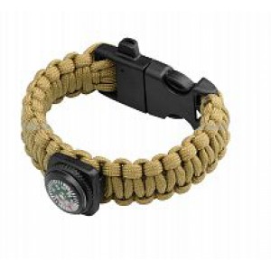 Браслет PARACORD компас, кресало и свисток на защелке AS-SL0012 [Anbison Sports]